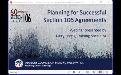Now on Webinars on Demand: Planning for Successful Section 106 Agreements