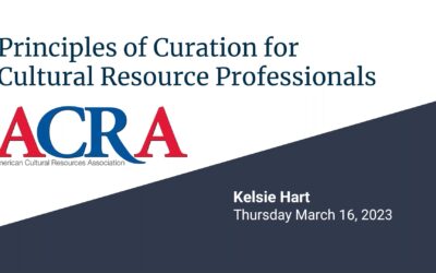 Now on Demand: Principles of Curation for Cultural Resource Professionals