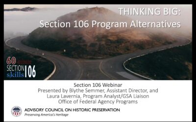 Now on Demand: Section 106 Program Alternatives