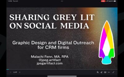 Now on Demand: Graphic Design, Data Visualization, and Public Outreach for CRM Grey Literature on Social Media